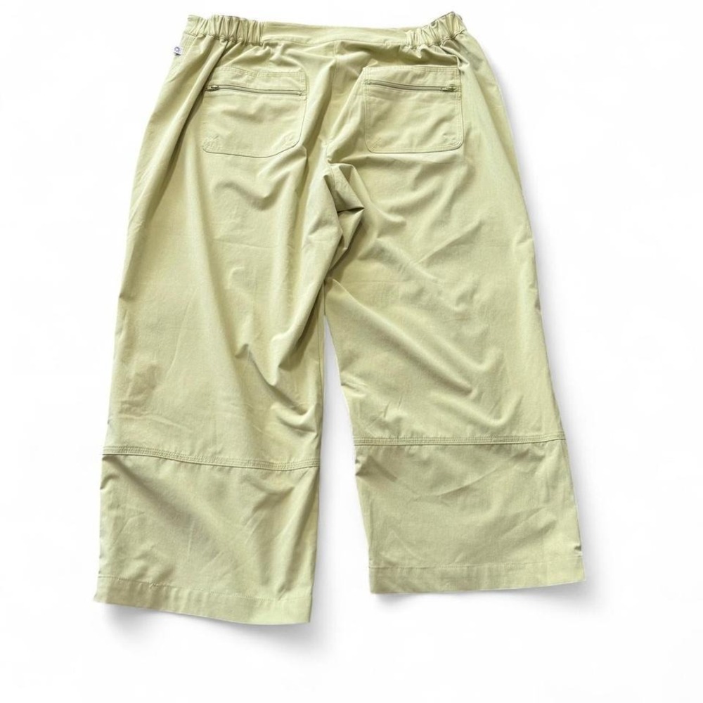 Vintage Zenergy by Chico's Lime Green Wide Leg Cropped Pants,‎ Chico's Size 3 - Picture 3 of 11